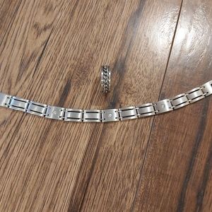 Ring and mans bracelet set